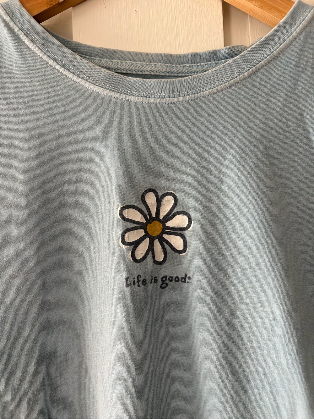 Life is Good Light Blue Daisy Graphic Tee